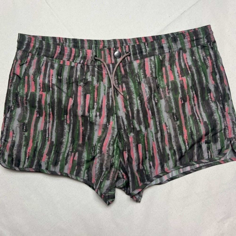 MARC BY MARC JACOBS Taupe & Olive Print Polyester Drawstring Swim Trunks